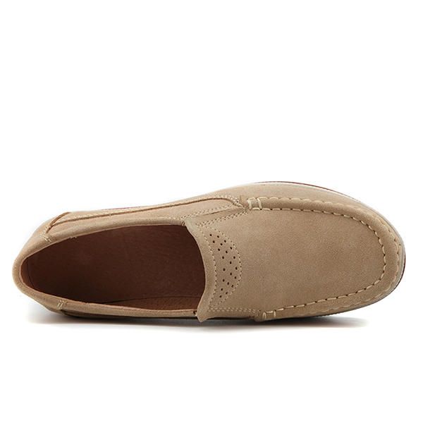 Atmungsaktive Slip-on-plattform-freizeitschuhe Aus Wildleder Für Damen