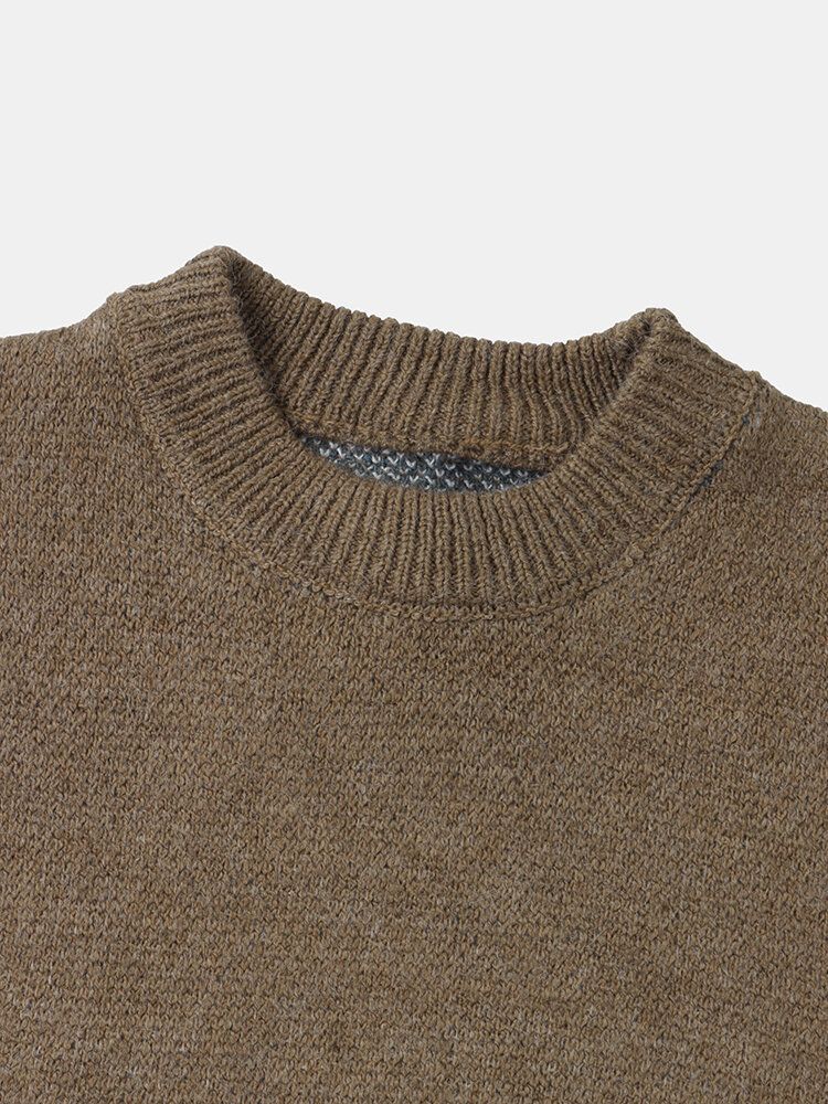 Langärmliger Lässiger Strickpullover Mit Landschaftsdruck Für Herren