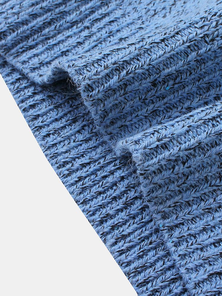 Langarm-strickpullover Mit Wettersymbol-grafik Für Herren