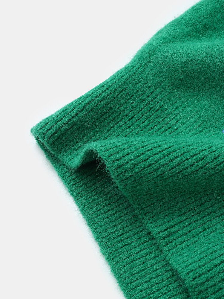 Strickpullover Mit Rundhalsausschnitt Abgesetzter Schulter Und Abstraktem Aufdruck Für Herren