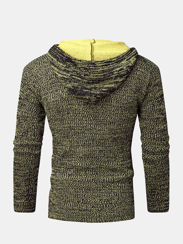 Strickpullover Mit V-ausschnitt Und Reißverschluss Für Herren Lässige Kapuzenpullover Mit Kordelzug