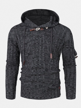 Warme Kapuzenpullover Mit Zopfmuster Und Toggle-front Für Herren