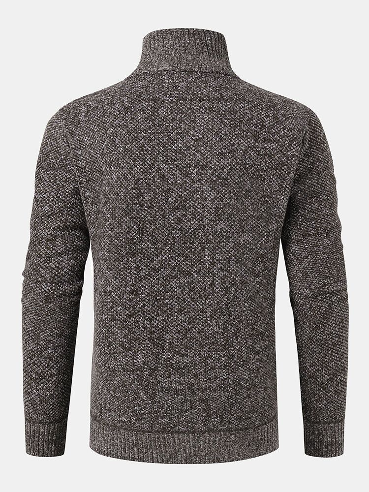 Warmer Vintage-strickpullover Mit Stehkragen Und Langen Ärmeln Für Herren