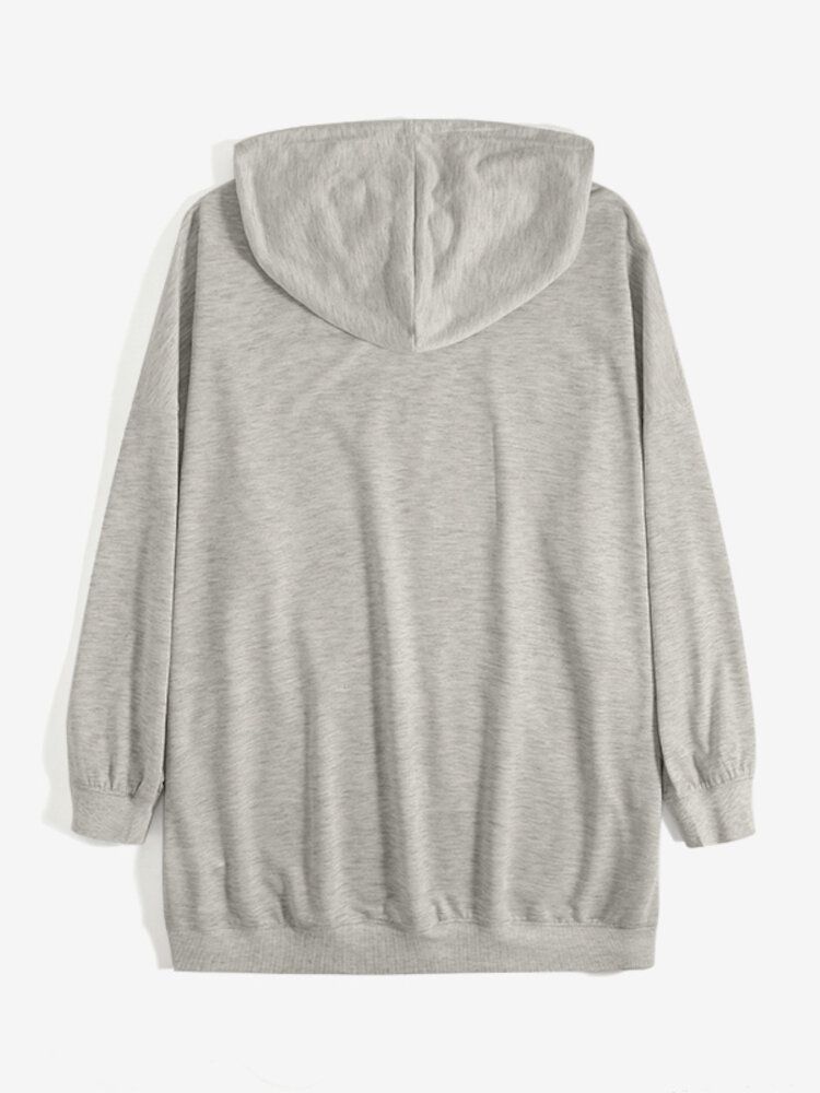 Frauen-hoodie Mit Puffärmeln Und Schmetterlingsstickerei