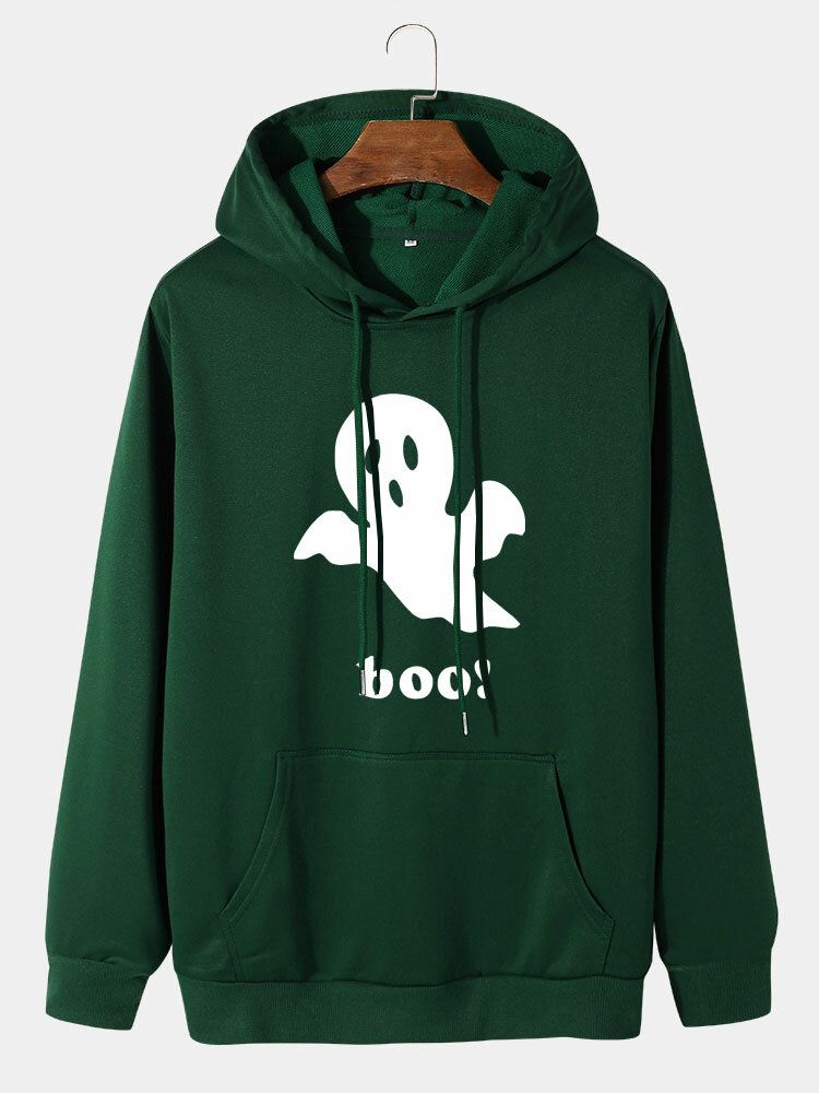 Halloween-geist-karikatur-beiläufige Hoodies Der Männer