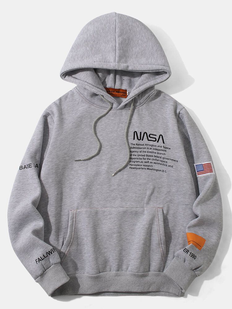 Herren-hoodie Aus 100 % Baumwolle Mit Aufgesticktem Buchstaben Gänseblümchen