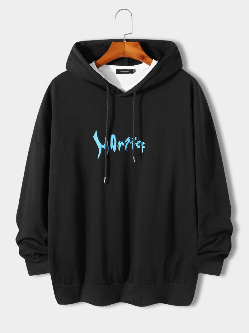 Herren Hoodie Mit Graffiti-print Hinten