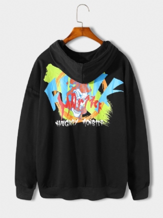 Herren Hoodie Mit Graffiti-print Hinten