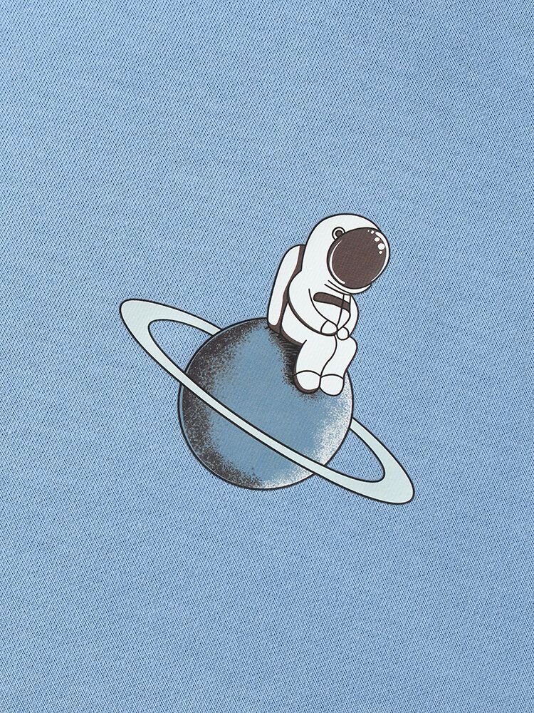 Herren-hoodies Mit Astronautenplaneten-print Aus Baumwolle Mit Kordelzug Und Kängurutasche