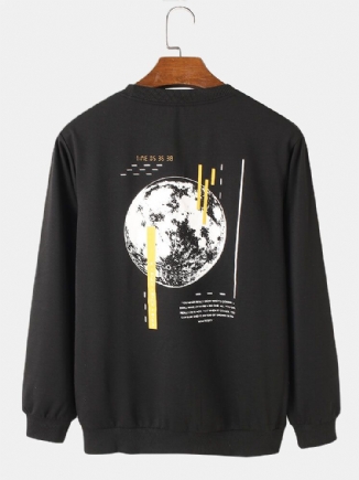 Herren-sweatshirt „back Earth“ Mit Textgrafik 100 % Baumwolle