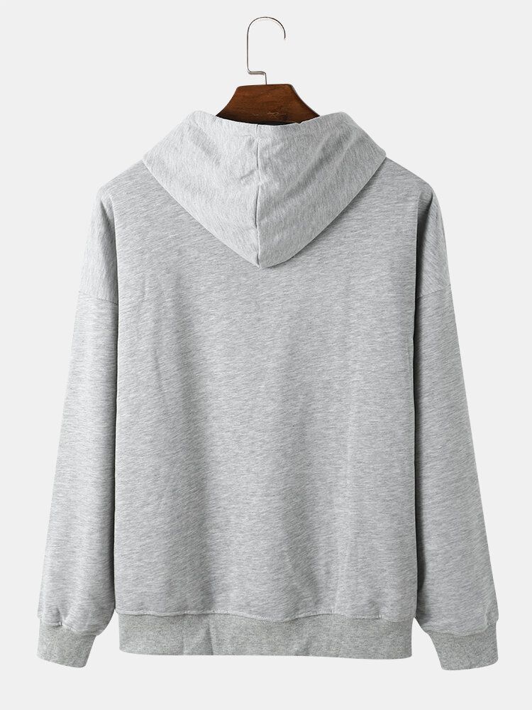 Herren-teddybär-pailletten-känguru-tasche Drop-shoulder-kapuzen-sweatshirt