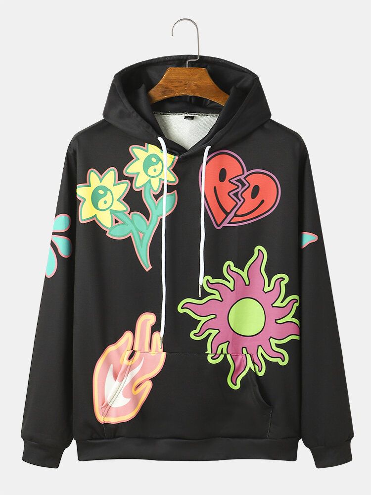 Lässige Hoodies Mit Lustigem Cartoon-zugband Für Herren