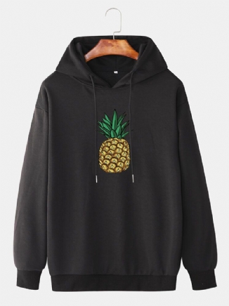 Lässige Langarm-hoodies Mit Einfachem Ananas-print Für Herren