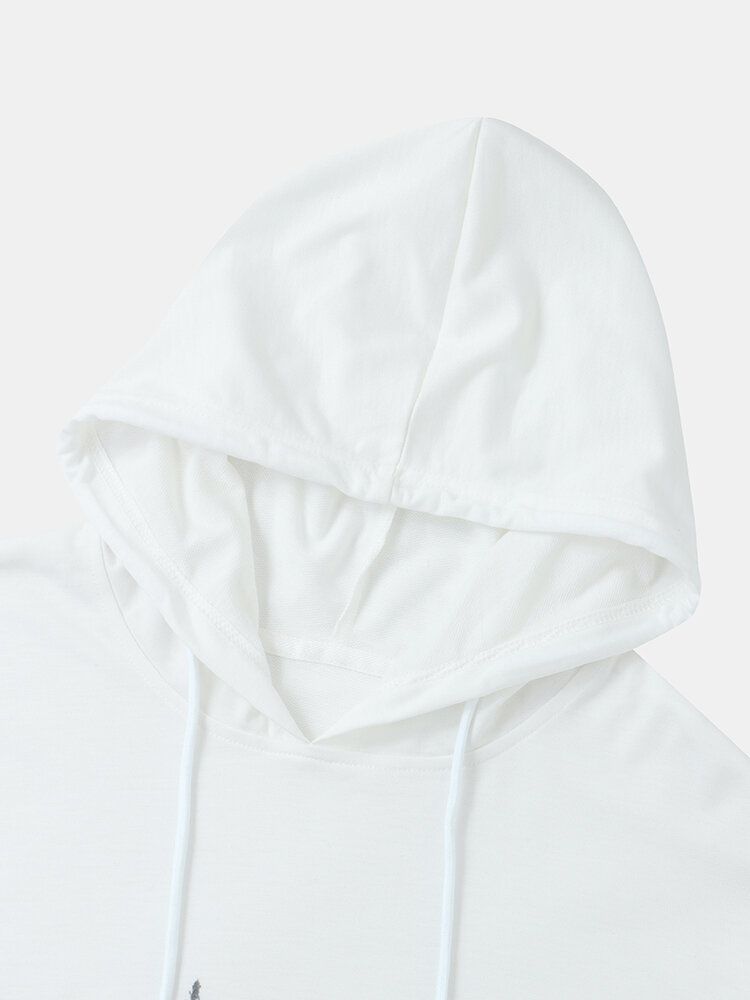 Lässiger Hoodie Mit Kordelzug Und Waldlandschaftsdruck Für Herren