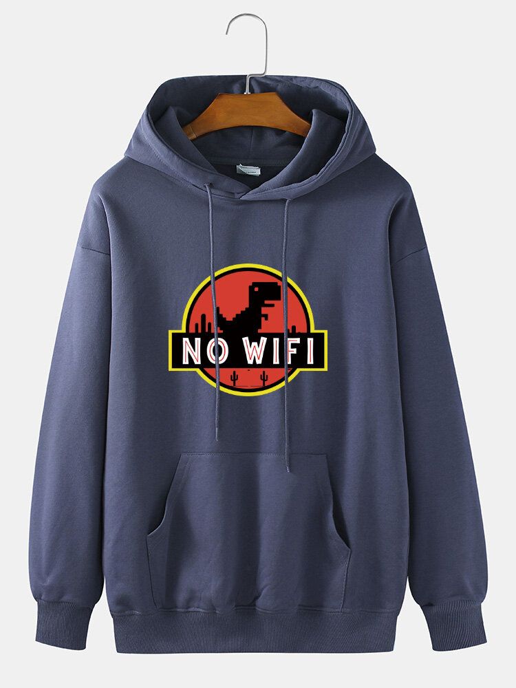 Lässiger Lockerer Pullover-hoodie Mit Dinosaurier-grafikdruck Für Herren