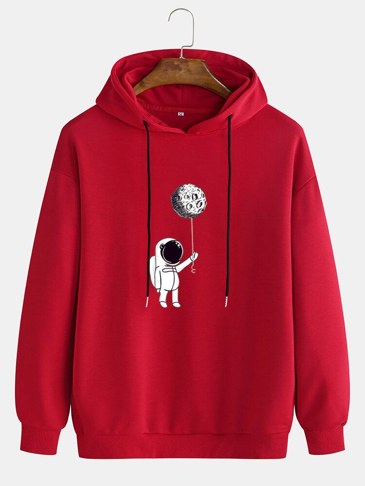 Lässiger Pullover Mit Astronauten-grafikdruck Für Herren