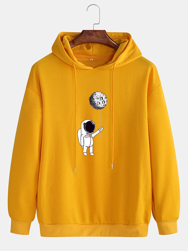 Lässiger Pullover Mit Astronauten-grafikdruck Für Herren