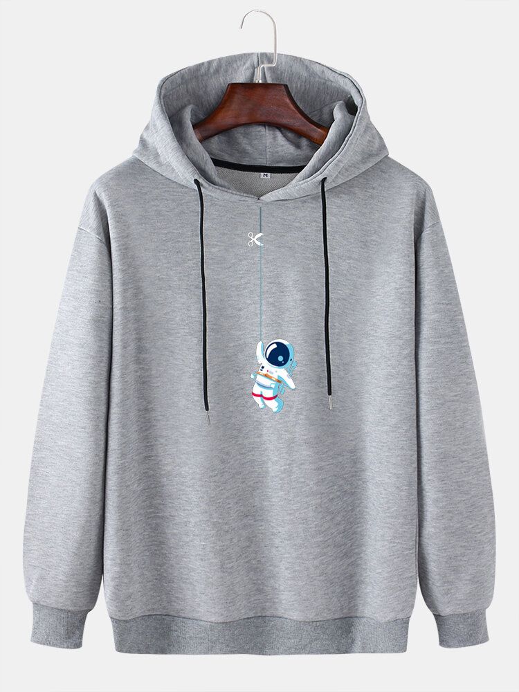 Lässiger Pullover Mit Lustigem Niedlichem Astronauten-print Für Herren