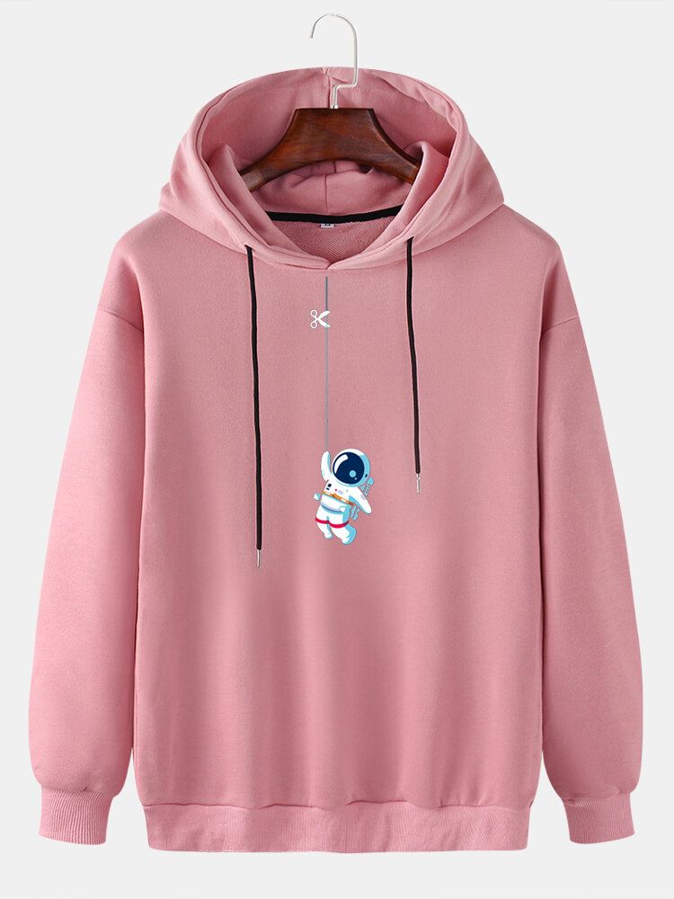 Lässiger Pullover Mit Lustigem Niedlichem Astronauten-print Für Herren