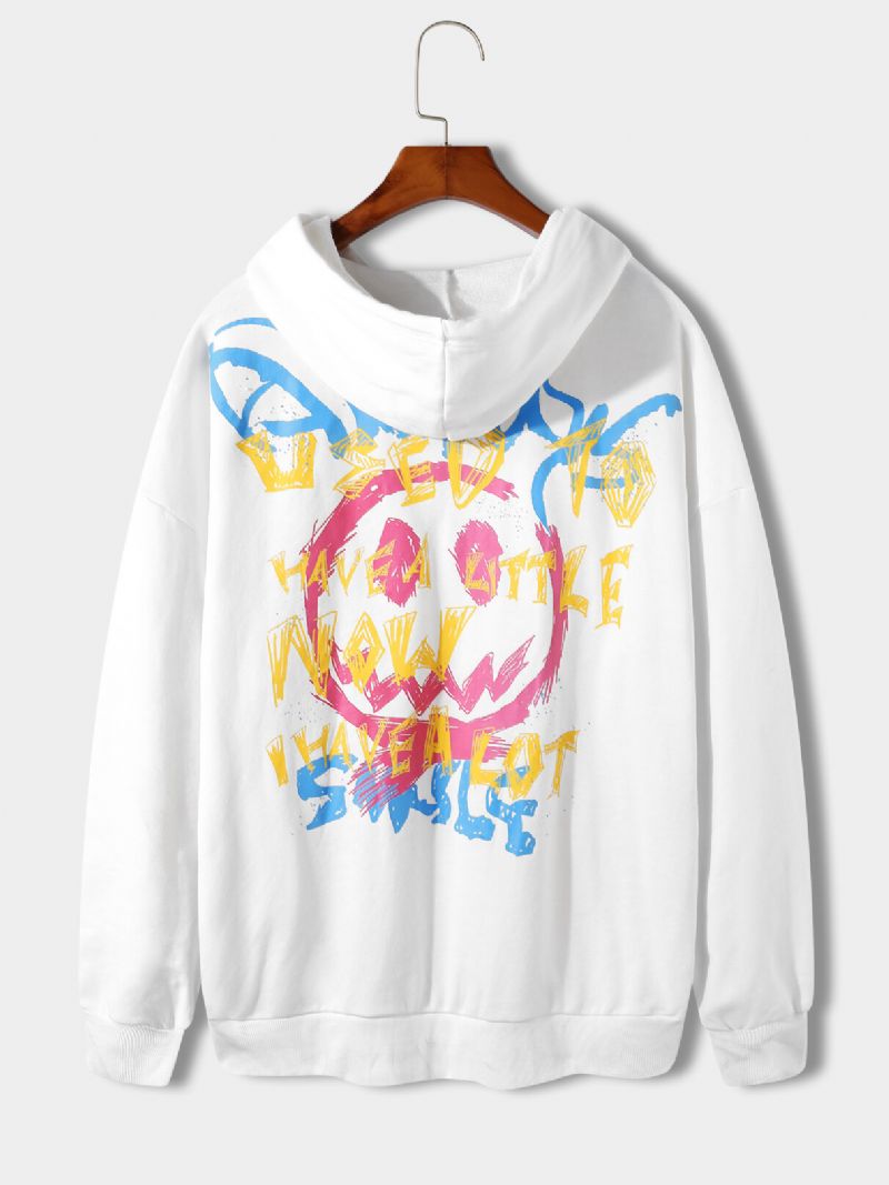 Männer Lustiges Lächeln Graffiti Hoodie