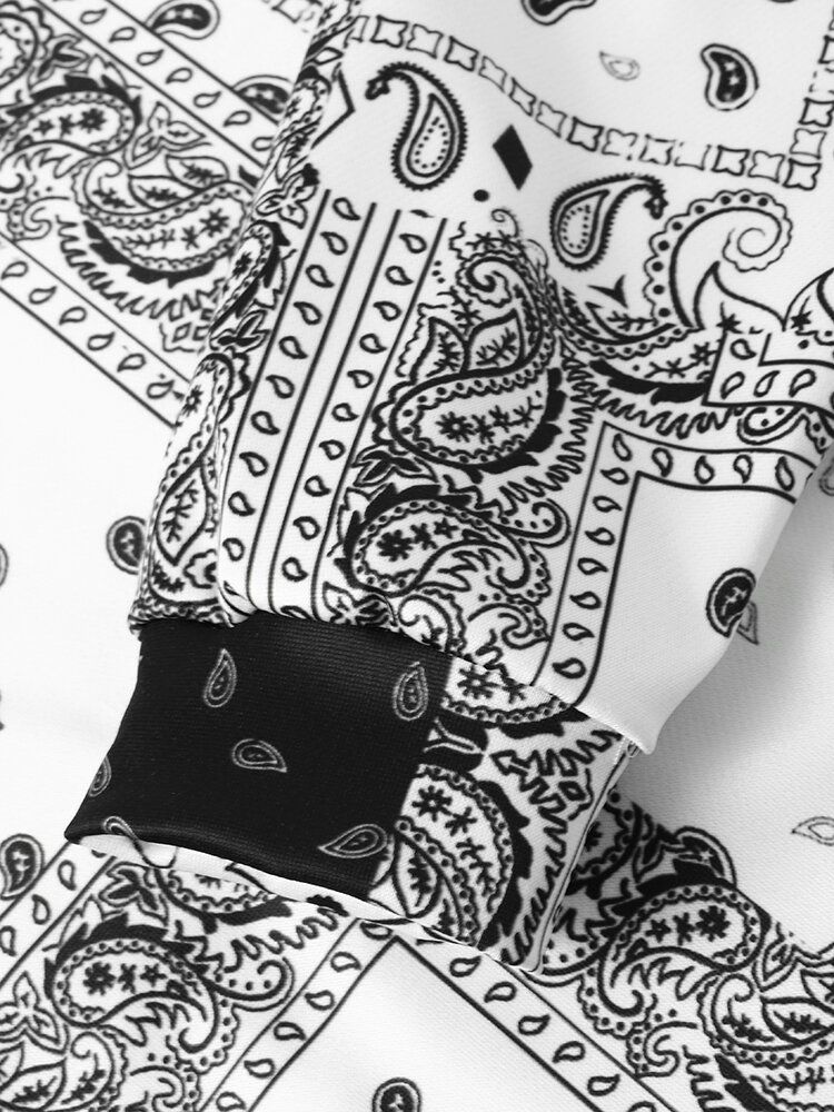 Männer Paisley Retro Ethnic Contrast Kapuzen-sweatshirt Känguru-taschen Kapuzen-sweatshirt