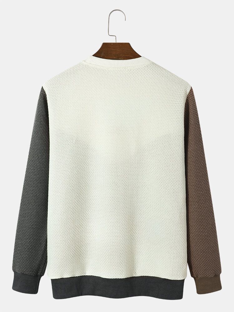 Mehrfarbiges Patchwork-sweatshirt Für Herren