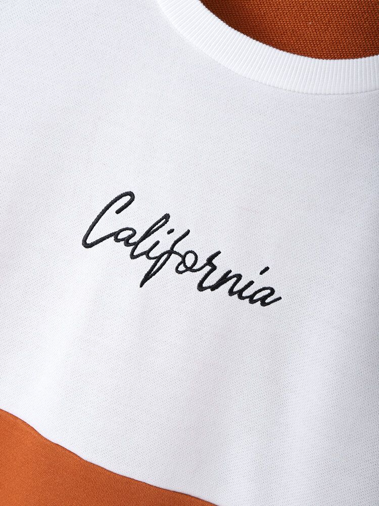 Preppy Superhero Analogous Color California Stickerei-sweatshirt Für Herren