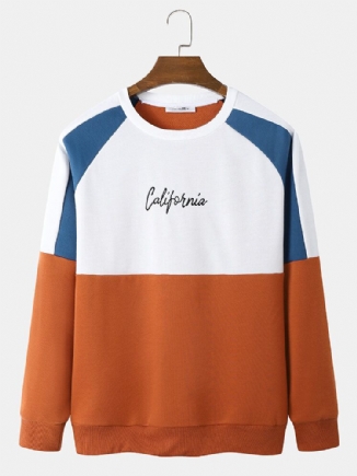 Preppy Superhero Analogous Color California Stickerei-sweatshirt Für Herren