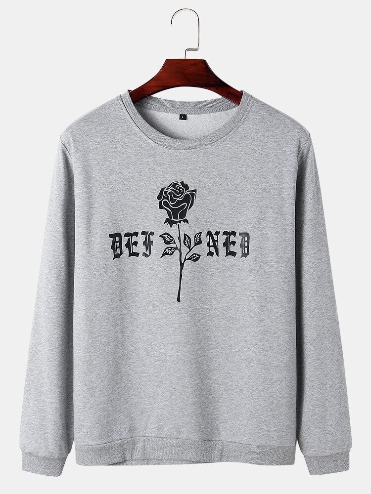 Rundhals-sweatshirt Aus Baumwolle Mit Rosen-monogramm-print Für Herren