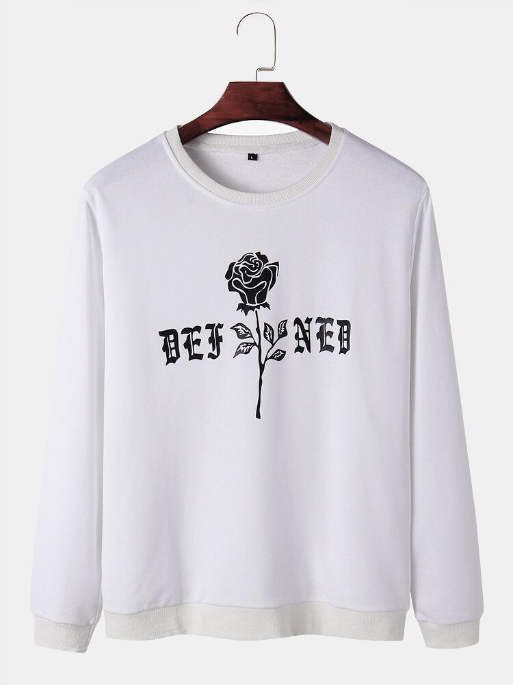 Rundhals-sweatshirt Aus Baumwolle Mit Rosen-monogramm-print Für Herren