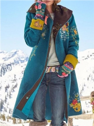 Lässige Hoodie-oberbekleidung Mit Blumenmuster Im Ethnischen Stil Jacke Mäntel