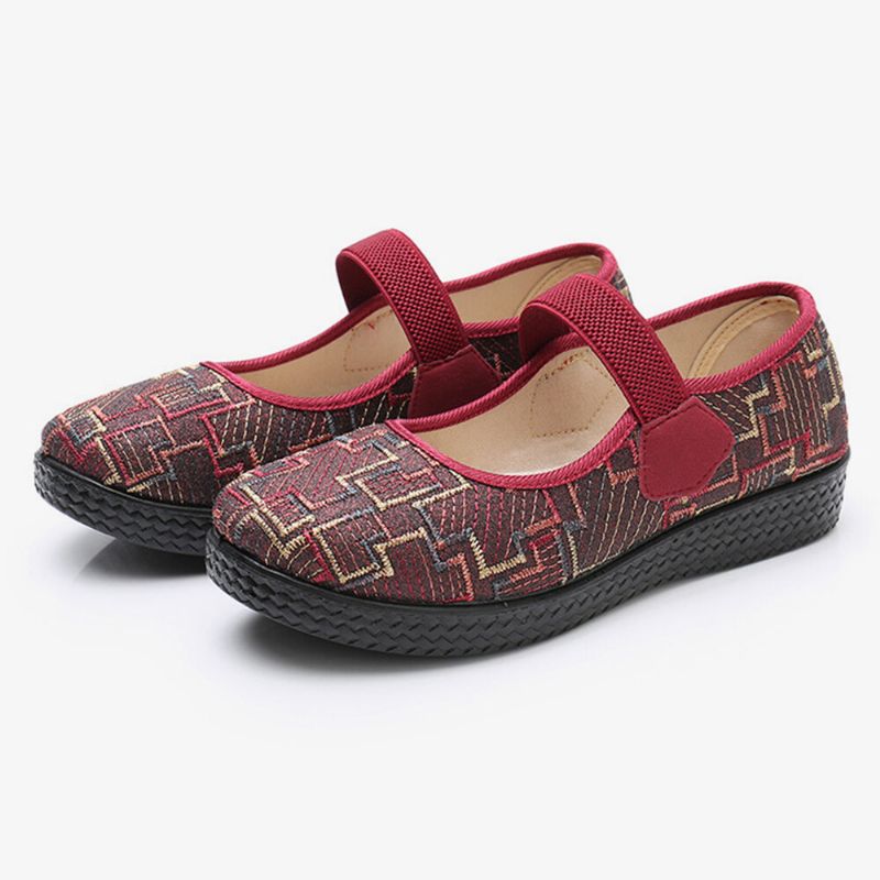 Alte Peking-stoff-elastik-slip-on-resistant-loafer Für Damen