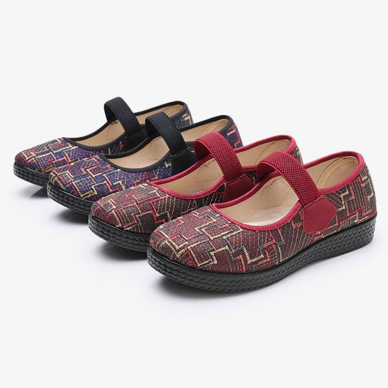 Alte Peking-stoff-elastik-slip-on-resistant-loafer Für Damen