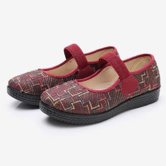 Alte Peking-stoff-elastik-slip-on-resistant-loafer Für Damen