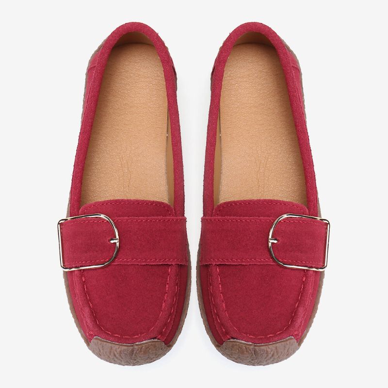 Atmungsaktive Lässige Slip-on-flats Mit Weicher Sohle Und Schnalle