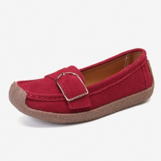 Atmungsaktive Lässige Slip-on-flats Mit Weicher Sohle Und Schnalle