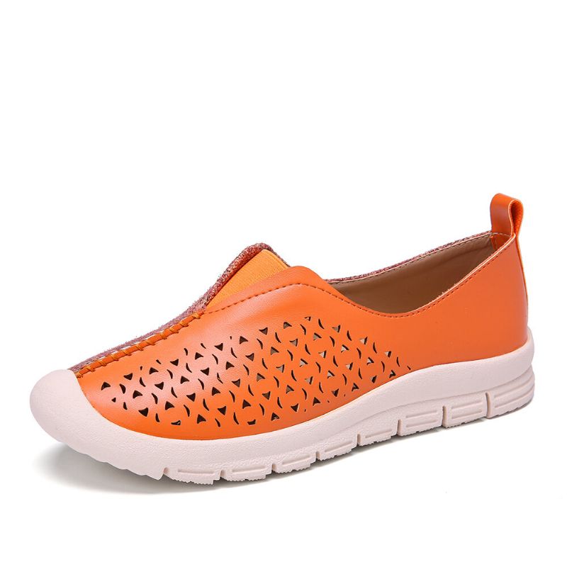 Bequeme Hohle Atmungsaktive Lässige Flats Für Damen In Colorblock-optik