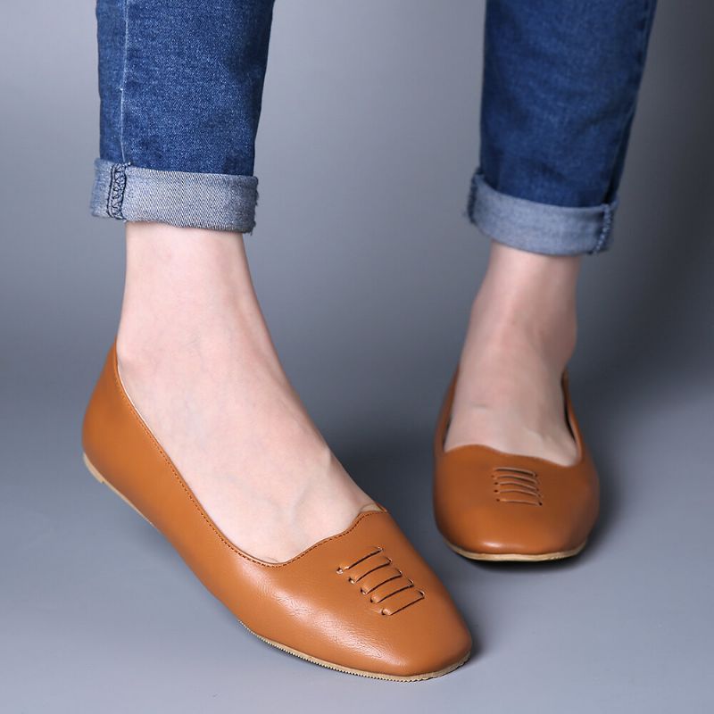 Bequeme Leichte Slip-on-slipper Mit Eckiger Zehenpartie Für Damen