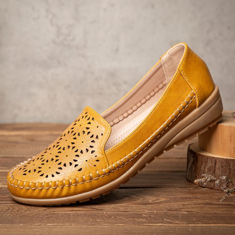 Damen Floewrs Hohle Bequeme Rutschfeste Lässige Flache Loafer