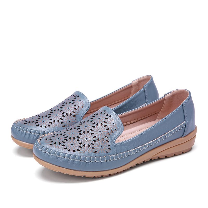 Damen Floewrs Hohle Bequeme Rutschfeste Lässige Flache Loafer