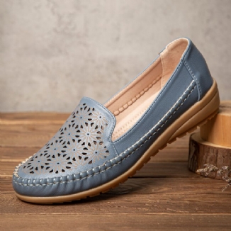 Damen Floewrs Hohle Bequeme Rutschfeste Lässige Flache Loafer