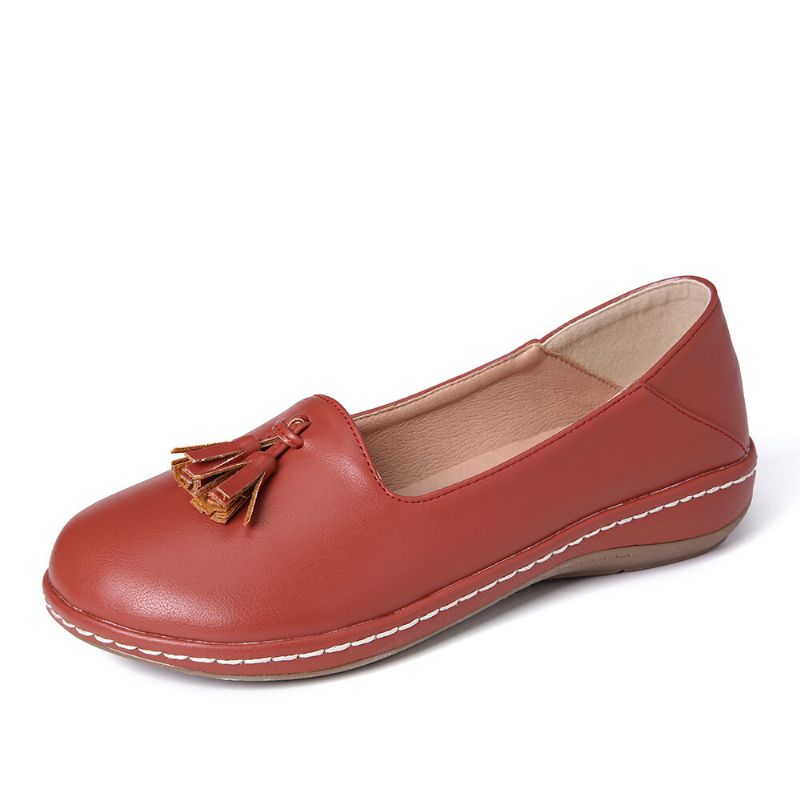 Damen Quaste Einfarbig Casual Casal Comfy Flats