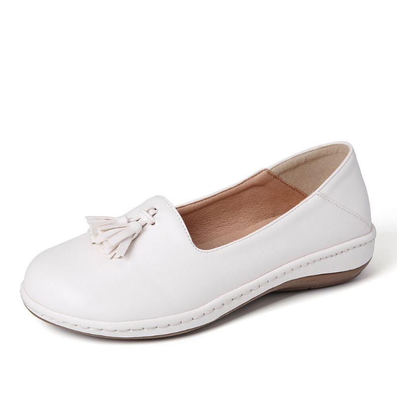 Damen Quaste Einfarbig Casual Casal Comfy Flats