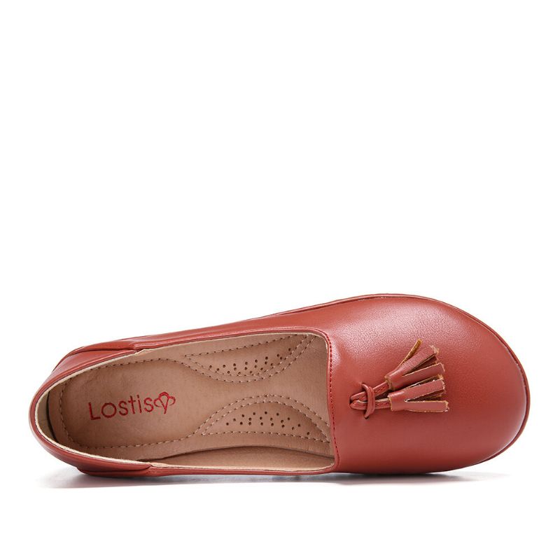 Damen Quaste Einfarbig Casual Casal Comfy Flats