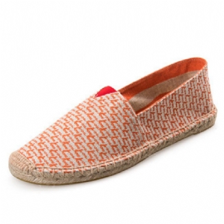 Einfarbige Slip-on-espadrilles Für Damen Große Größe Flache Fischerschuhe