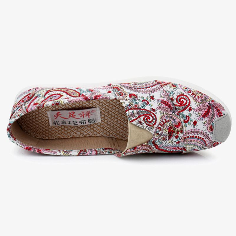 Flache Loafer Zum Hineinschlüpfen Aus Weichem Stoff Für Damen