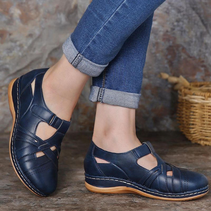 Frauen Aushöhlen Bequeme Atmungsaktive Spring Flats Freizeitschuhe