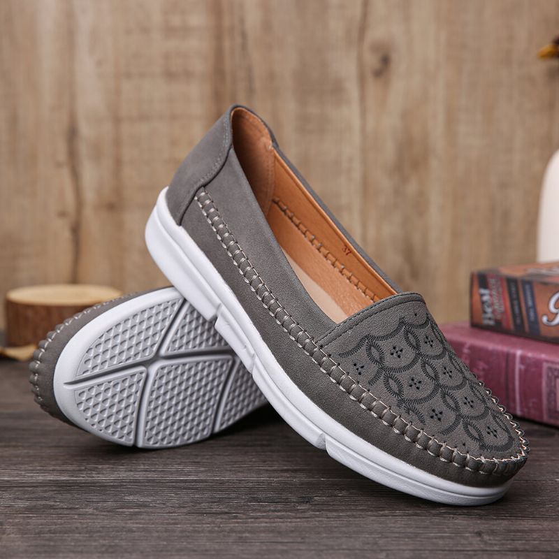 Frauen Hand Stricting Hollow Comfy Massage Atmungsaktive Casual Flats