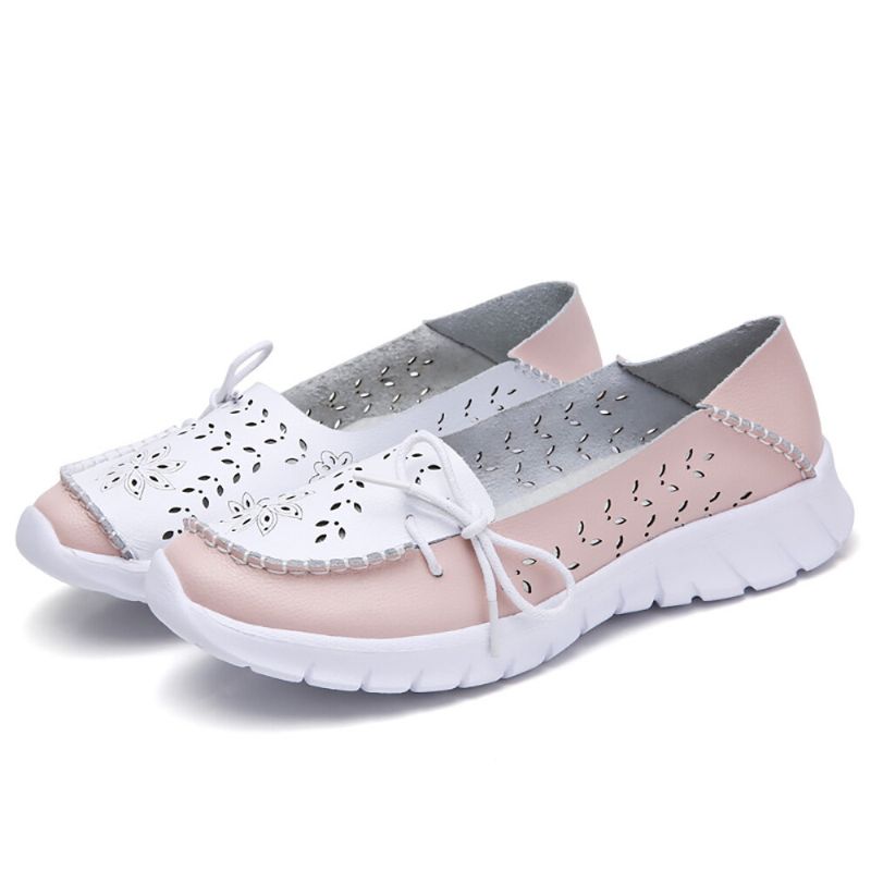 Frauen Stricing Flowers Hollow Sport Rutschfeste Freizeitschuhe