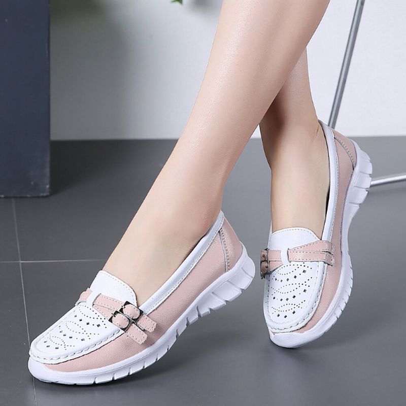 Frauen Walking Holow Rutschfeste Lässige Slip-on-flats